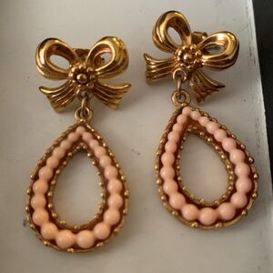 Pink Bow Earrings